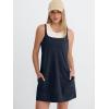 imageANRABESS Women Athletic Tennis Dress 2026 Summer Square Neck Active Romper Built in Shorts Casual Athleisure Mini DressesNavy Blue