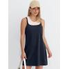 imageANRABESS Women Athletic Tennis Dress 2026 Summer Square Neck Active Romper Built in Shorts Casual Athleisure Mini DressesNavy Blue