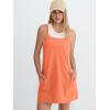 imageANRABESS Women Athletic Tennis Dress 2026 Summer Square Neck Active Romper Built in Shorts Casual Athleisure Mini DressesOrange