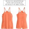 imageANRABESS Women Athletic Tennis Dress 2026 Summer Square Neck Active Romper Built in Shorts Casual Athleisure Mini DressesOrange