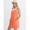 imageANRABESS Women Athletic Tennis Dress 2026 Summer Square Neck Active Romper Built in Shorts Casual Athleisure Mini DressesOrange