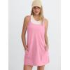 imageANRABESS Women Athletic Tennis Dress 2026 Summer Square Neck Active Romper Built in Shorts Casual Athleisure Mini DressesPink