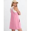 imageANRABESS Women Athletic Tennis Dress 2026 Summer Square Neck Active Romper Built in Shorts Casual Athleisure Mini DressesPink