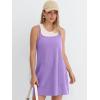 imageANRABESS Women Athletic Tennis Dress 2026 Summer Square Neck Active Romper Built in Shorts Casual Athleisure Mini DressesPurple