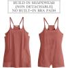 imageANRABESS Women Athletic Tennis Dress 2026 Summer Square Neck Active Romper Built in Shorts Casual Athleisure Mini DressesRust