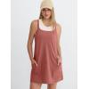 imageANRABESS Women Athletic Tennis Dress 2026 Summer Square Neck Active Romper Built in Shorts Casual Athleisure Mini DressesRust