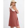 imageANRABESS Women Athletic Tennis Dress 2026 Summer Square Neck Active Romper Built in Shorts Casual Athleisure Mini DressesRust