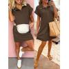 imageANRABESS Women Summer Shirt Dress Casual Short Sleeve Henley Neck Mini Shift Tunic Dresses 2026 Beach Vacation Cruise ClothesBrown