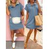 imageANRABESS Women Summer Shirt Dress Casual Short Sleeve Henley Neck Mini Shift Tunic Dresses 2026 Beach Vacation Cruise ClothesGrey Blue