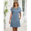 imageANRABESS Women Summer Shirt Dress Casual Short Sleeve Henley Neck Mini Shift Tunic Dresses 2026 Beach Vacation Cruise ClothesGrey Blue