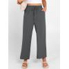 imageANRABESS Women Wide Leg Capri Pants Summer Palazzo High Waisted Casual Loose Lounge Flowy Cropped Beach Trousers Work OutfitsDark Gray