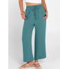 imageANRABESS Women Wide Leg Capri Pants Summer Palazzo High Waisted Casual Loose Lounge Flowy Cropped Beach Trousers Work OutfitsLake