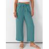 imageANRABESS Women Wide Leg Capri Pants Summer Palazzo High Waisted Casual Loose Lounge Flowy Cropped Beach Trousers Work OutfitsLake