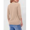 imageANRABESS Womens 34 Sleeve TopWrinkleFree Soft TShirtsCrew Neck Basic TeeCasual Summer Spring Clothes Daily Work TravelAlmond