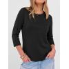 imageANRABESS Womens 34 Sleeve TopWrinkleFree Soft TShirtsCrew Neck Basic TeeCasual Summer Spring Clothes Daily Work TravelBlack