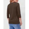 imageANRABESS Womens 34 Sleeve TopWrinkleFree Soft TShirtsCrew Neck Basic TeeCasual Summer Spring Clothes Daily Work TravelBrown