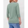 imageANRABESS Womens 34 Sleeve TopWrinkleFree Soft TShirtsCrew Neck Basic TeeCasual Summer Spring Clothes Daily Work TravelLight Green