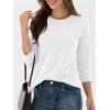 imageANRABESS Womens 34 Sleeve TopWrinkleFree Soft TShirtsCrew Neck Basic TeeCasual Summer Spring Clothes Daily Work TravelWhite