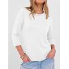 imageANRABESS Womens 34 Sleeve TopWrinkleFree Soft TShirtsCrew Neck Basic TeeCasual Summer Spring Clothes Daily Work TravelWhite