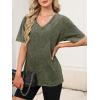 imageANRABESS Womens Oversized Acid Washed TShirt Short Sleeve Vintage Casual V Neck Tops 2026 Summer Basic Tee Trendy ClothesArmy Green