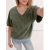imageANRABESS Womens Oversized Acid Washed TShirt Short Sleeve Vintage Casual V Neck Tops 2026 Summer Basic Tee Trendy ClothesArmy Green
