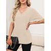 imageANRABESS Womens Oversized Acid Washed TShirt Short Sleeve Vintage Casual V Neck Tops 2026 Summer Basic Tee Trendy ClothesBeige