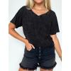 imageANRABESS Womens Oversized Acid Washed TShirt Short Sleeve Vintage Casual V Neck Tops 2026 Summer Basic Tee Trendy ClothesBlack