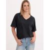 imageANRABESS Womens Oversized Acid Washed TShirt Short Sleeve Vintage Casual V Neck Tops 2026 Summer Basic Tee Trendy ClothesBlack