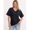 imageANRABESS Womens Oversized Acid Washed TShirt Short Sleeve Vintage Casual V Neck Tops 2026 Summer Basic Tee Trendy ClothesBlack