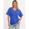 imageANRABESS Womens Oversized Acid Washed TShirt Short Sleeve Vintage Casual V Neck Tops 2026 Summer Basic Tee Trendy ClothesBlue