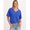 imageANRABESS Womens Oversized Acid Washed TShirt Short Sleeve Vintage Casual V Neck Tops 2026 Summer Basic Tee Trendy ClothesBlue