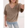 imageANRABESS Womens Oversized Acid Washed TShirt Short Sleeve Vintage Casual V Neck Tops 2026 Summer Basic Tee Trendy ClothesCoffee