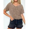 imageANRABESS Womens Oversized Acid Washed TShirt Short Sleeve Vintage Casual V Neck Tops 2026 Summer Basic Tee Trendy ClothesCoffee