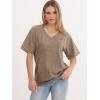 imageANRABESS Womens Oversized Acid Washed TShirt Short Sleeve Vintage Casual V Neck Tops 2026 Summer Basic Tee Trendy ClothesCoffee