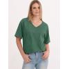 imageANRABESS Womens Oversized Acid Washed TShirt Short Sleeve Vintage Casual V Neck Tops 2026 Summer Basic Tee Trendy ClothesDark Green
