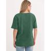 imageANRABESS Womens Oversized Acid Washed TShirt Short Sleeve Vintage Casual V Neck Tops 2026 Summer Basic Tee Trendy ClothesDark Green