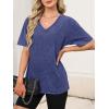 imageANRABESS Womens Oversized Acid Washed TShirt Short Sleeve Vintage Casual V Neck Tops 2026 Summer Basic Tee Trendy ClothesDeed Blue