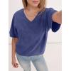 imageANRABESS Womens Oversized Acid Washed TShirt Short Sleeve Vintage Casual V Neck Tops 2026 Summer Basic Tee Trendy ClothesDeed Blue
