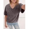 imageANRABESS Womens Oversized Acid Washed TShirt Short Sleeve Vintage Casual V Neck Tops 2026 Summer Basic Tee Trendy ClothesDeep Brown