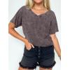 imageANRABESS Womens Oversized Acid Washed TShirt Short Sleeve Vintage Casual V Neck Tops 2026 Summer Basic Tee Trendy ClothesDeep Brown