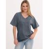 imageANRABESS Womens Oversized Acid Washed TShirt Short Sleeve Vintage Casual V Neck Tops 2026 Summer Basic Tee Trendy ClothesGrey
