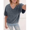 imageANRABESS Womens Oversized Acid Washed TShirt Short Sleeve Vintage Casual V Neck Tops 2026 Summer Basic Tee Trendy ClothesGrey