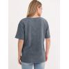 imageANRABESS Womens Oversized Acid Washed TShirt Short Sleeve Vintage Casual V Neck Tops 2026 Summer Basic Tee Trendy ClothesGrey
