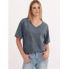 imageANRABESS Womens Oversized Acid Washed TShirt Short Sleeve Vintage Casual V Neck Tops 2026 Summer Basic Tee Trendy ClothesGrey