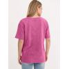 imageANRABESS Womens Oversized Acid Washed TShirt Short Sleeve Vintage Casual V Neck Tops 2026 Summer Basic Tee Trendy ClothesHot Pink
