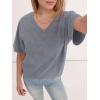imageANRABESS Womens Oversized Acid Washed TShirt Short Sleeve Vintage Casual V Neck Tops 2026 Summer Basic Tee Trendy ClothesLight Grey