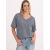 imageANRABESS Womens Oversized Acid Washed TShirt Short Sleeve Vintage Casual V Neck Tops 2026 Summer Basic Tee Trendy ClothesLight Grey