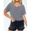 imageANRABESS Womens Oversized Acid Washed TShirt Short Sleeve Vintage Casual V Neck Tops 2026 Summer Basic Tee Trendy ClothesLight Grey