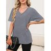imageANRABESS Womens Oversized Acid Washed TShirt Short Sleeve Vintage Casual V Neck Tops 2026 Summer Basic Tee Trendy ClothesLight Grey