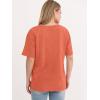 imageANRABESS Womens Oversized Acid Washed TShirt Short Sleeve Vintage Casual V Neck Tops 2026 Summer Basic Tee Trendy ClothesOrange